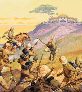 ボーア陣地を攻撃するイギリス兵 作： セヴェリーノ・バラルディ