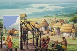 ローマの基礎（紙にグワッシュ） 作： セヴェリーノ・バラルディ