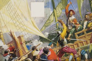 ジョヴァンニ・ディ・ヴェラッツァーノ（1485-1528年頃）（紙にグワッシュ） 作： セヴェリーノ・バラルディ