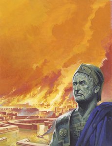 炎に包まれたカルタゴとハンニバル 作： セヴェリーノ・バラルディ