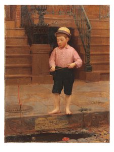 1871年の58度東10丁目での少年釣り 作： Seymour Joseph Guy