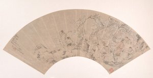 桃と梅の庭、1879 年。 作： Sha Fu
