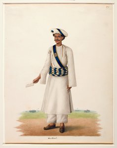 手紙が書かれたハルカラ、1846年頃（紙に不透明なトイレ） 作： Shaik Muhammad Amir of Karraya