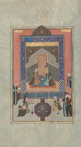 土曜日のダーク パレスのバフラム グル、カムサからのフォリオ 207...、A.H. 931A.D. 1524-25 作： Shaikh Zada