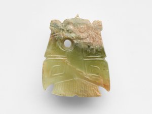 鳥の形をしたペンダント、作り直された、紀元前1300年から1050年頃 作： Shang Dynasty Chinese School