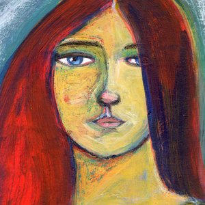穏やかな赤髪の女性 作： 