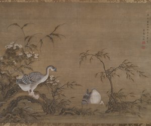 川岸のガチョウ 作： Shen Kai