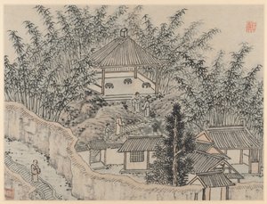 虎丘十二景、蘇州：竹亭、虎丘 作： Shen Zhou