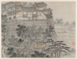 蘇州虎丘十二景：五賢者テラス 作： Shen Zhou
