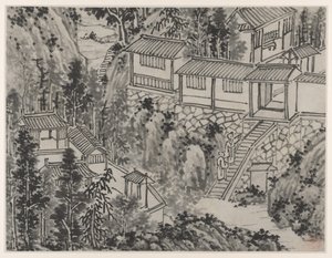 蘇州虎丘十二景：ザ・パイン・リトリート 作： 沈周
