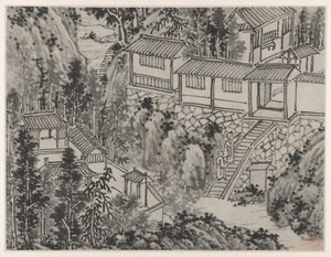 1490年後の蘇州虎丘12景：パインリトリート 作： 沈周