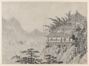 虎丘十二景、蘇州：千エーカーの雲 作： Shen Zhou
