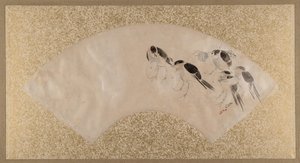 鳥、19世紀後半。 作： Shibata Zeshin