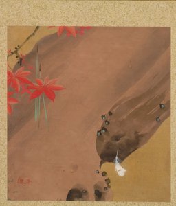 是心上人画帖 紅葉と羽 作： Shibata Zeshin