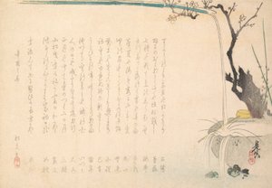 摺物、カリフォルニア州。 1860年頃。 1860年。 作： Shibata Zeshin