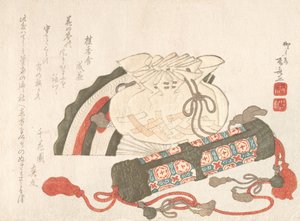 扇子、袋、香管、19世紀., 19世紀.
