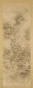 冬の風景、江戸時代または明治時代、約。 1865-1870。 作： Shiokawa Bunrin