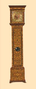 軽い寄木細工が施された時計、1905年 作： Shirley Charles Llewellyn Slocombe