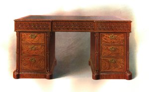 マホガニーライティングテーブル、1906