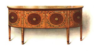 塗られたサイドボード便器、1908。