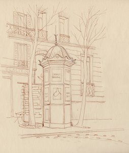 広告コラム、パリ、フランス、1951 年。