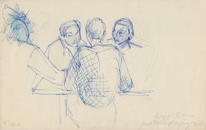 「ベッピ、ブルーノ、ファビオのトランプ」、1950年頃。 作： Shirley Markham