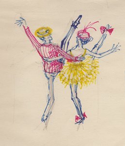 カップル ダンス、1950 年頃。