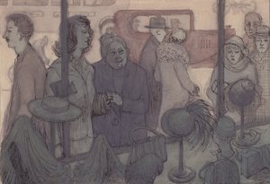 帽子の店の窓、c1952。