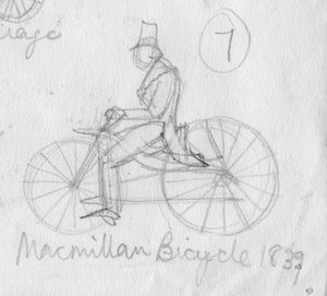 「マクミランの自転車、1839 年」、1950 年頃。