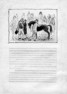 男性と馬、1952 年。
