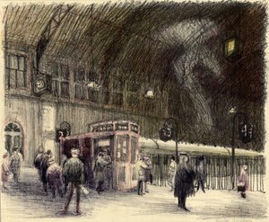 鉄道駅、1951 年。 作： Shirley Markham