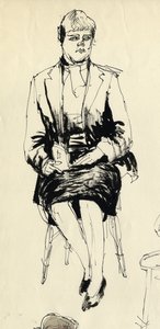 座っている女性、1953 年。 作： Shirley Markham