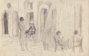 ストリート シーン、イタリア、c1950。 作： Shirley Markham