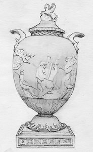 「ウェッジウッドの花瓶、1786 年」、1950 年。 ペガサスの花瓶 作： Shirley Markham