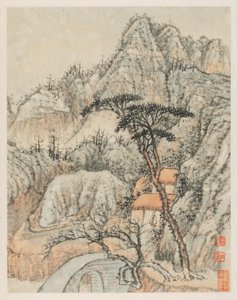 秦淮河の思い出、1642-1707年。 作： Shitao