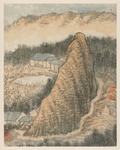 秦淮河の思い出、1642-1707年。 作： Shitao