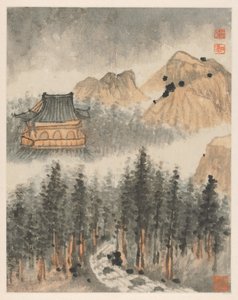 秦淮河の思い出、1642-1707年。 作： Shitao