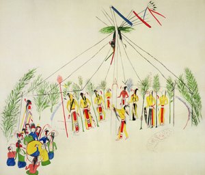 Shoshone Sun Dance（モスリンの色素）