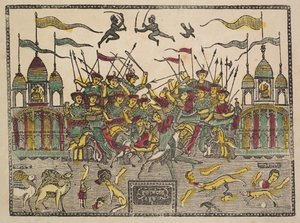 バトルシーン、1800年代。