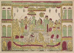 王宮のラーマとシーター (直筆) 作： Shri Gobinda Chandra Roy