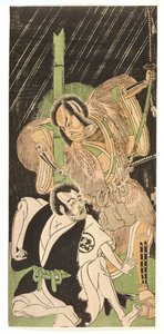 「侍としての俳優」、18世紀 作： Shunsho