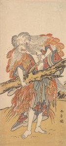 山姥役の五代目市川團十郎、1775年12月。 作： Shunsho