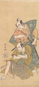 武士役の二代目俳優市川彌生。 1765年。
