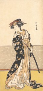 俳優の中村梨子が刀を持った花魁を演じる。 1780年。