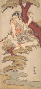 三代目俳優 大谷広右衛門 松の枝から眺める… 1775年。 作： Shunsho