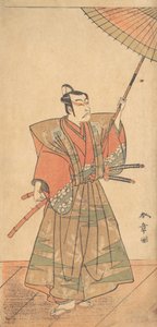 五代目市川團十郎の武士姿の袴姿で、1774年と思われる。