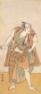 非武装の男としての最初の坂東ミツゴロウ、1774年または1775年。 作： Shunsho