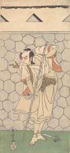 六部に変装した戦士としての最初の中村仲蔵、1770年または1771年. 作： Shunsho
