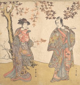 二代目市川門之助の非武装の男、おそらく1778年。 作： Shunsho