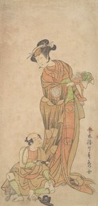 重乃役の二代目山下金作、1772年夏。 作： Shunsho